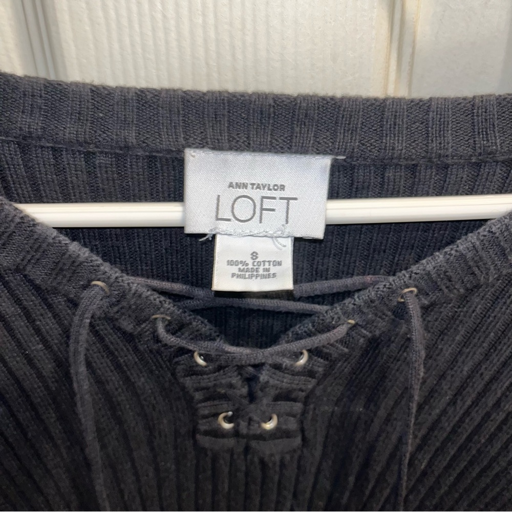 LOFT Crop Ribbed Sweater - Picture 4 of 12